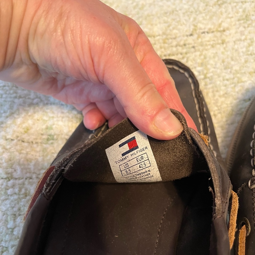 Tommy Hilfiger Dark Brown Leather Loafers